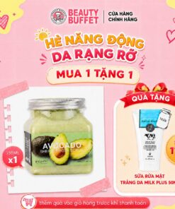 Tẩy tế bào da chết toàn thân quả bơ Beauty Buffet Scentio Avocado Sherbet Body Scrub 350ml