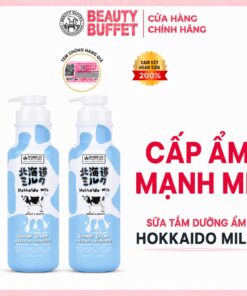 Combo 2 Kem tắm dưỡng ẩm mịn da Beauty Buffet Made In Nature Hokkaido Milk Moisture Rich Shower Cream 700ml - Tặng 1 xà phòng Scentio Milk Plus