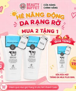 [TIẾT KIỆM HƠN] Combo 2 Sữa rửa mặt trắng da và tạo bọt Scentio Milk Plus Whitening Q10 Facial Foam 100ml/tuýp-Tặng kèm 1 Sữa rửa mặt Scentio Milk Plus 50ml
