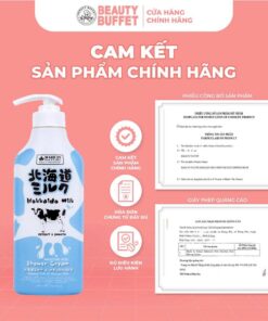 [Shower] Kem tắm dưỡng ẩm mịn da Made In Nature Hokkaido Milk Moisture Rich Shower Cream 450ml - Ảnh 2