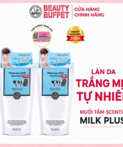 [TIẾT KIỆM HƠN] Combo 2 Muối tẩy tế bào chết dưỡng sáng Scentio Milk Plus Brightening Q10 Salt Scrub 300g