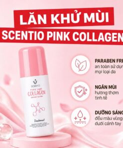 Lăn khử mùi và dưỡng sáng vùng da dưới cánh tay Scentio Pink Collagen Radiant & Firm Deodorant 50ml - Ảnh 3