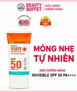 Kem chống nắng da mặt Beauty Buffet Invisible Sunscreen UV Protection SPF 50 PA++++ 50g