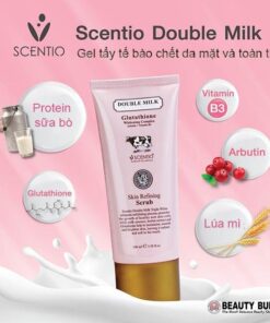 Tẩy tế bào chết sáng da Scentio Double Milk Triple White Skin Refining Scrub 100ml - Ảnh 3