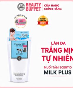 Muối tẩy tế bào chết dưỡng sáng Scentio Milk Plus Brightening Q10 Salt Scrub 300g