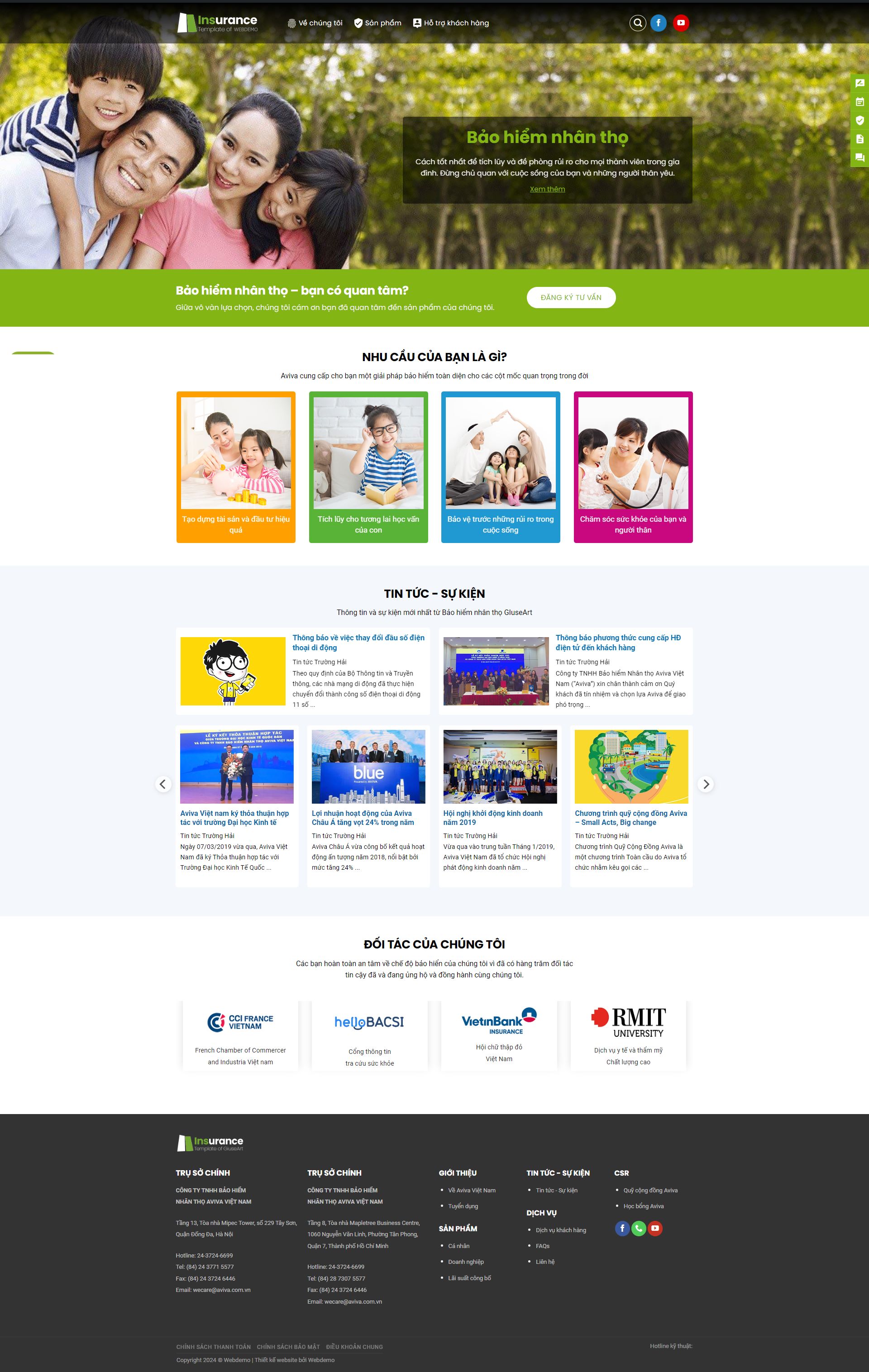 Ảnh xem trước giao diện bảo hiểm