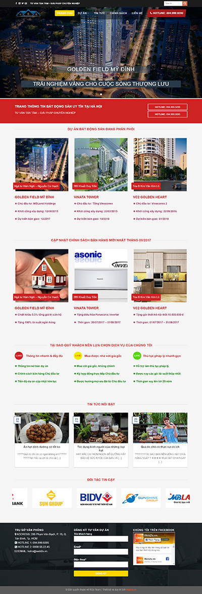 Mẫu website bất động sản