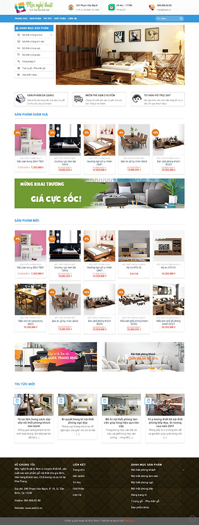 Mẫu website nội thất