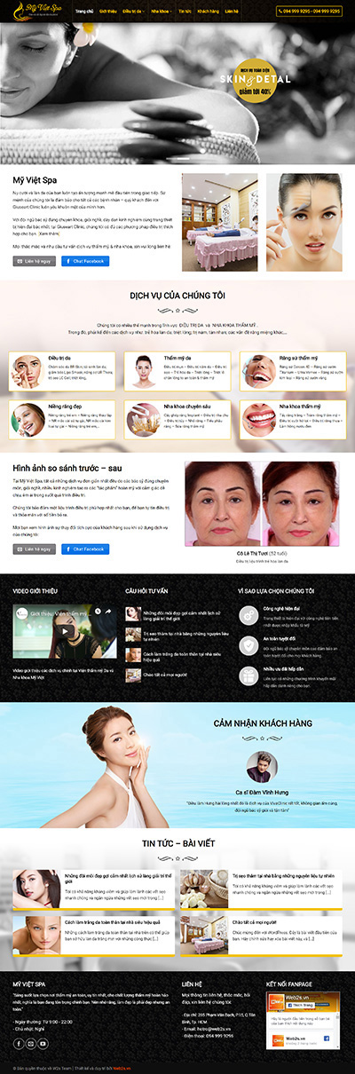 Ảnh xem trước giao diện spa & l&agrave;m đẹp